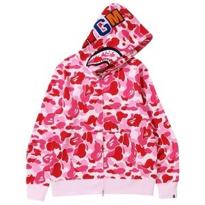 Pink bape hoodie
